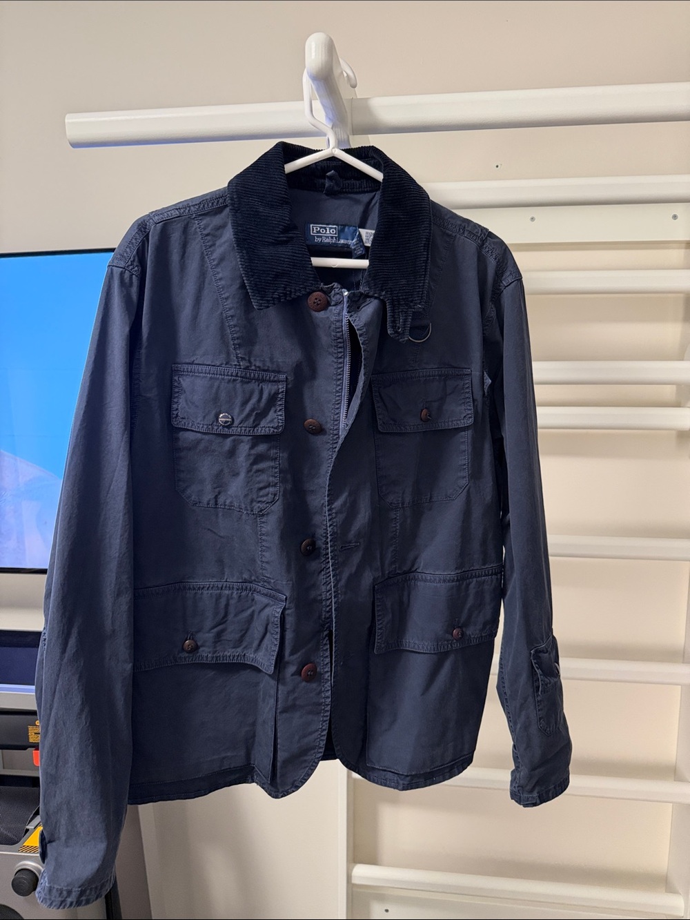 NWT Polo by Ralph Lauren Dark Navy Field Jacket with Corduroy Collar